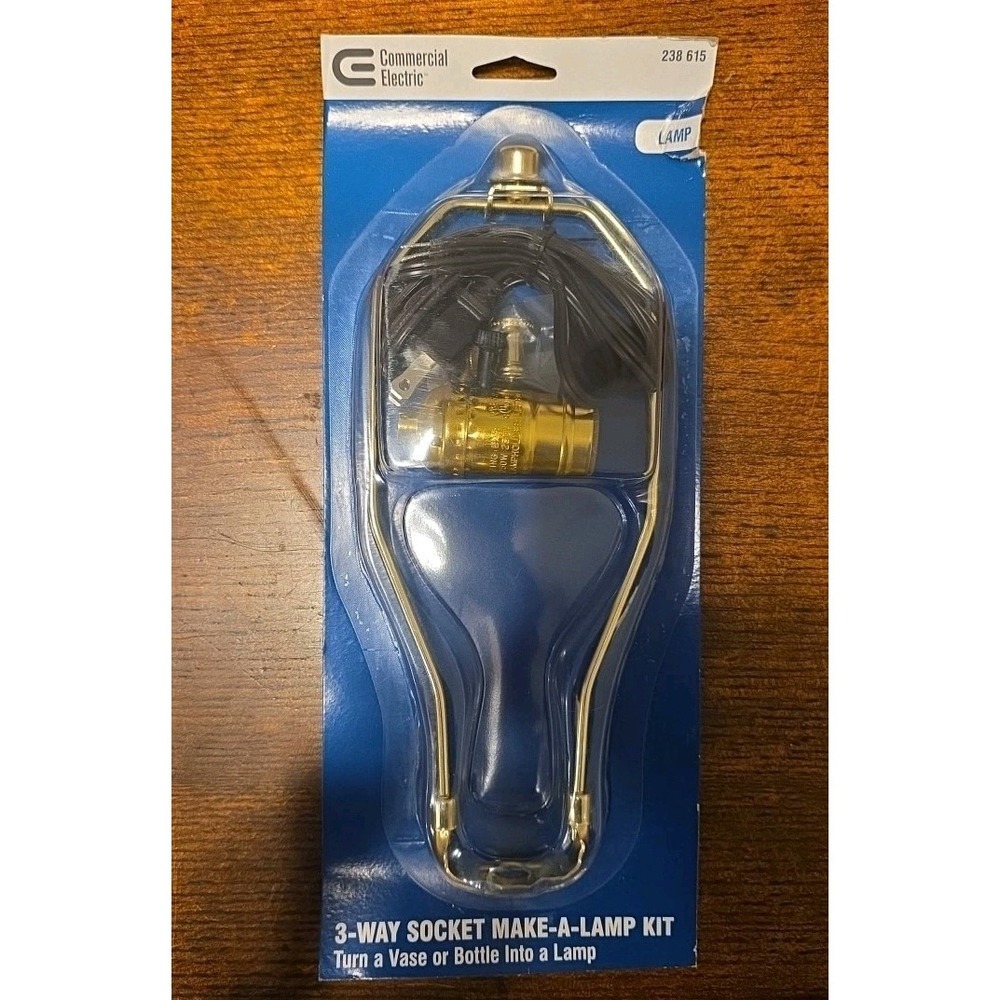 NEW Make-A-Lamp 3-Way Socket‎ Kit Brass
